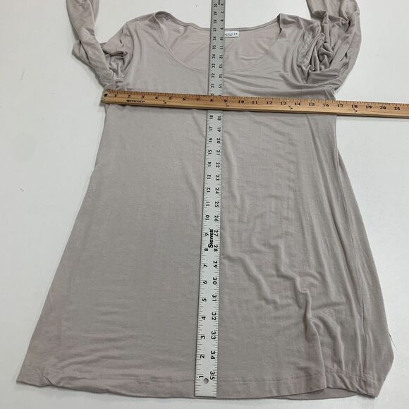 Bryn Walker Tunic Top Women XS Dove Micro Modal Stretch Scoop Neck Long Sleeve - Picture 6 of 10